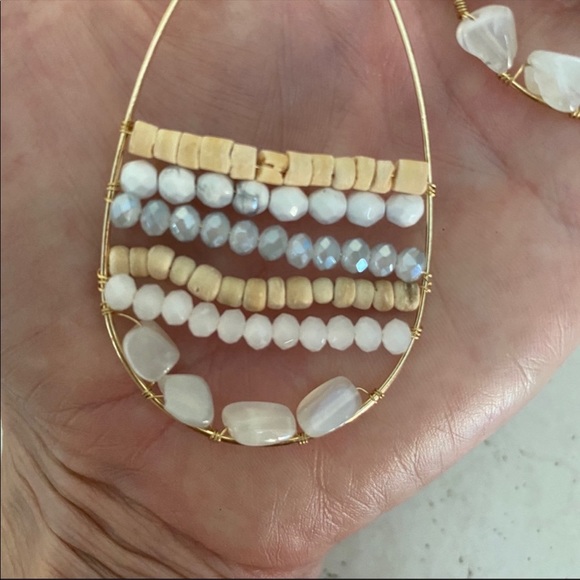 New! Anthro Julien Beaded Hoop Earrings - Picture 5 of 6